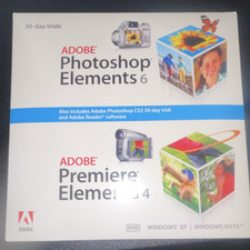 Adobe Systems Photoshop Elements 6 Elements 4 DVD old unopened