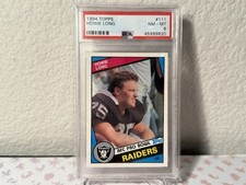Howie Long Rookie 1984 Topps #111 RC Card Football NFL Raiders PSA 8 HOF. rookie card picture