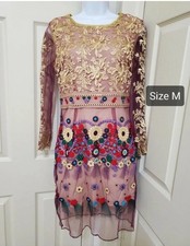 NEW Boutique Embroidered Special Occasion Prom Dress Size M