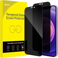JETech Privacy Full Coverage Screen iPhone 12/12 Pro 6.1-Inch, Black 