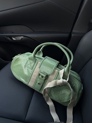Marc By Marc Jacobs Mint Green Bowler Bag PVC Leather Y2K Shoulder Satchel Rare
