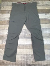 Wrangler ATG Pants Mens 36x30 Gray All Terrain Gear Hiking Work Stretch Cargo