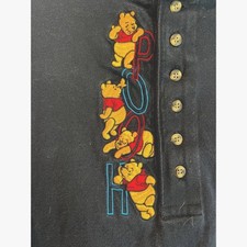 Disney Store Winnie the Pooh Embroidered Long Sleeve Henley Shirt Women's Large