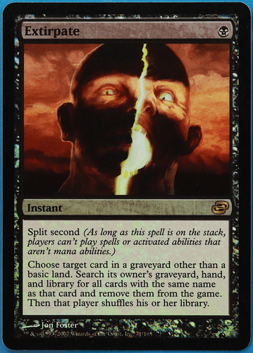 Extirpate FOIL Planar Chaos NM Black Rare MAGIC MTG CARD (ID# 502135) ABUGames - Picture 1 of 2