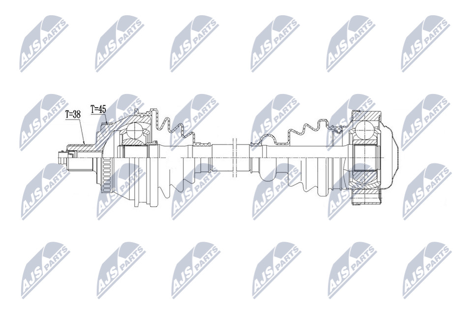 N.T.Y. NPW-AU-111.NTY Drive Shaft for AUDI