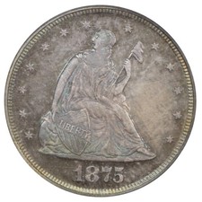 1875 20C Twenty Cent PCGS PR67 (CAC, OGH)