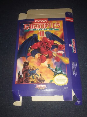 Vintage Nintendo Gargoyles Quest 2 Box Only No Game NES Video Store Display 