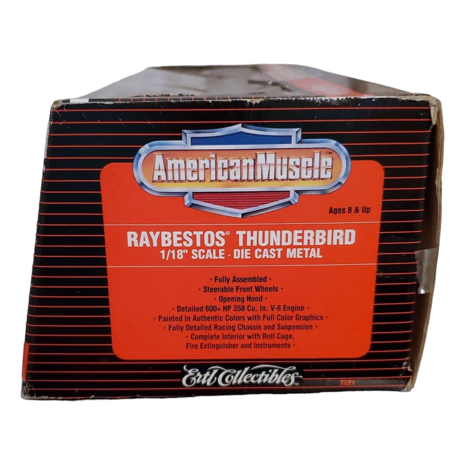 Jeff Burton #8 Raybestos 1995 Ford Thunderbird 1:18 coche diecast vintage Ertl Foto 3 de 4