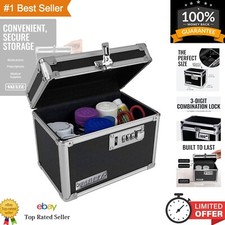 Secure Medicine Lock Box - Combination Lock - Ideal for Medications Valuables