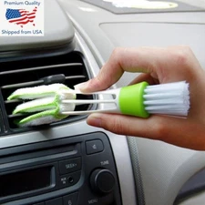 Portable Double End Car Vent Brush Computer Dust Cleaner Window Air Con Blinds