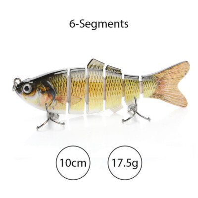 2 Fishing Lure Multi Jointed Hard Baits 6 Segments 4inch size Swim Bait | eBay 2 Fishing Lure Multi Jointed Hard Baits 6 Segments 4inch size Swim Bait | eBay