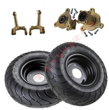 2pcs 6" Wheel 13x5.00-6 Tire Rim Steering Spindle Hubs Go Kart Quad ATV Trike