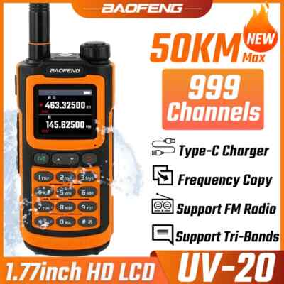 Walkie Talkie Waterproof Dual Band High Power CB Radios Long Range Two Way Radio