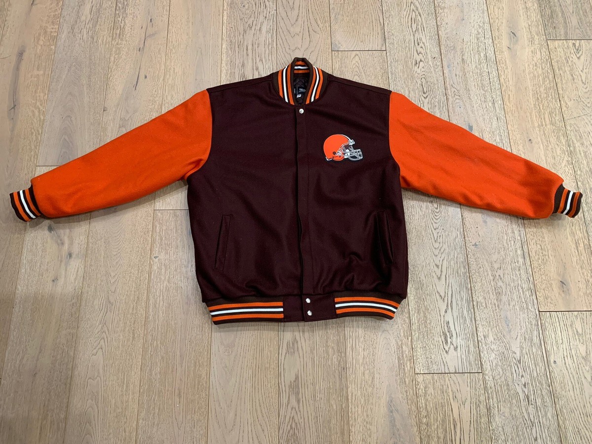 Cleveland Browns JH Design Big & Tall Brown/Orange Full-Snap