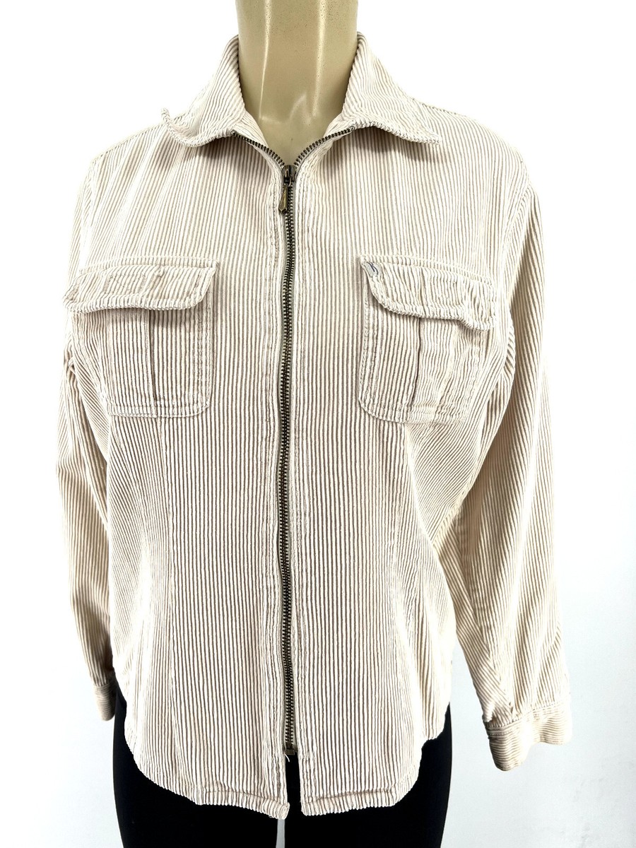 ジャケット・アウター Unknown vintage Corduroy Riders Jacket Riders Stripe Corduroy Vintage Women Long Sleeve Zipper