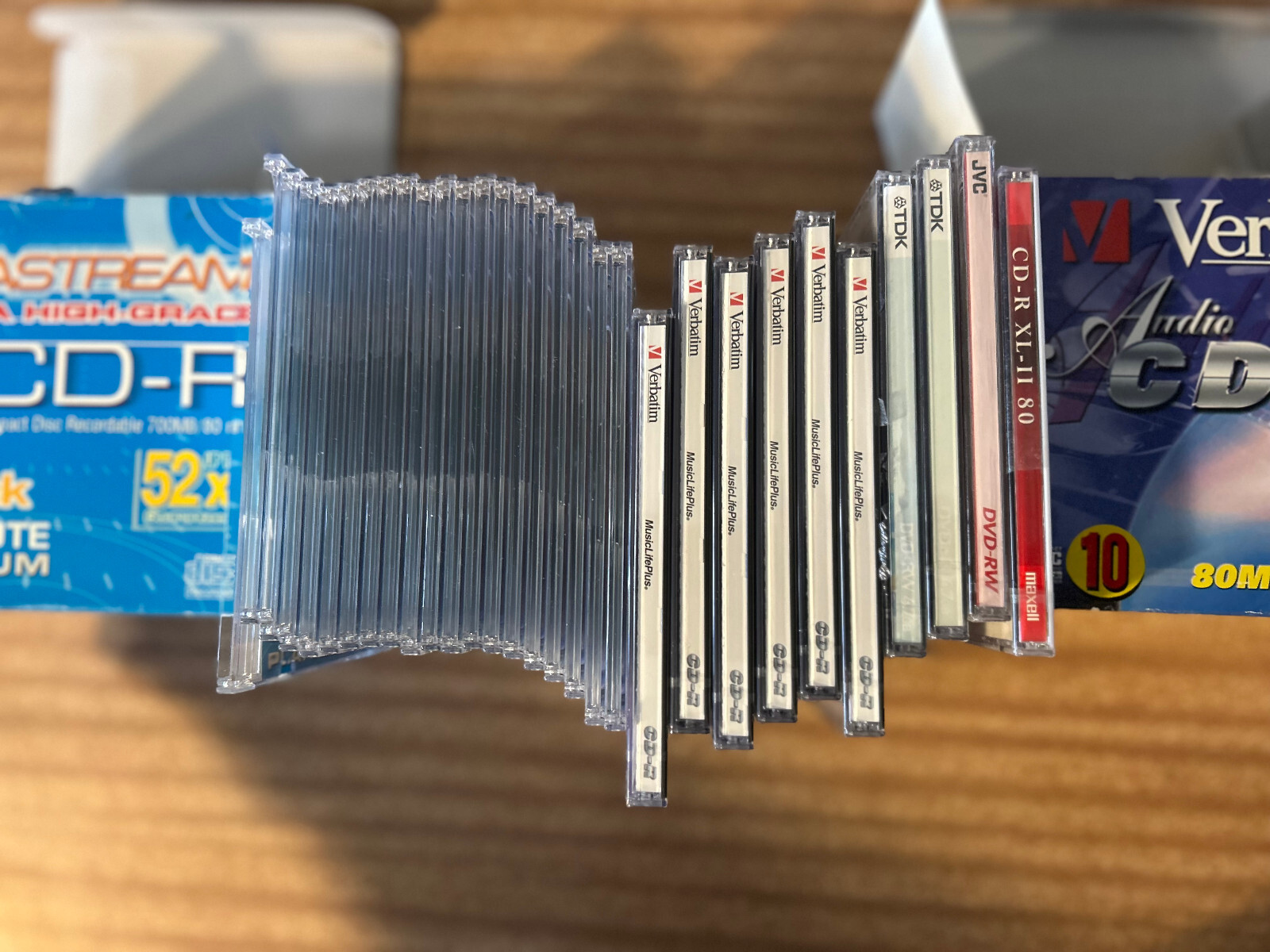 Audio CD -R Datastream x 20, Verbatim x 6, TDK x 2, JVC x1, Maxell x 1 ...