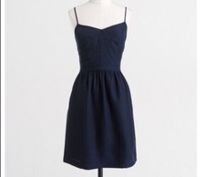 J. Crew Womans Camisole Dress Slip 0 V Neck Cocktail Elastic Back Waist Lined