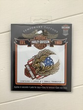 Harley Davidson Motorcycles Temporary Tattoos Bald Eagle 2 Pack SEALED NEW