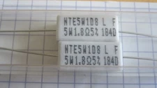 2PCS 1,8ohm 5 Watt 5% Wire Wound Power Resistor