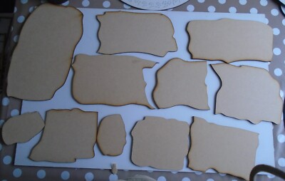 11 MDF Basen für Scenic Basing für Wargames unregelmäßig geformte Bolt Action FOW