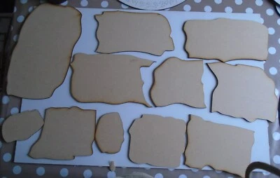 JB WARGAMMING 11 MDF bases for scenic Basing for wargames irregular shaped Bolt Action FOW