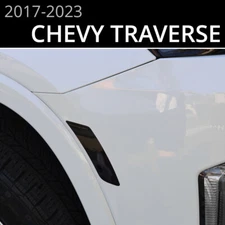 BocaDecals Side Market Tint Blackout For 2018-2023 Chevy Traverse (Set of 2)