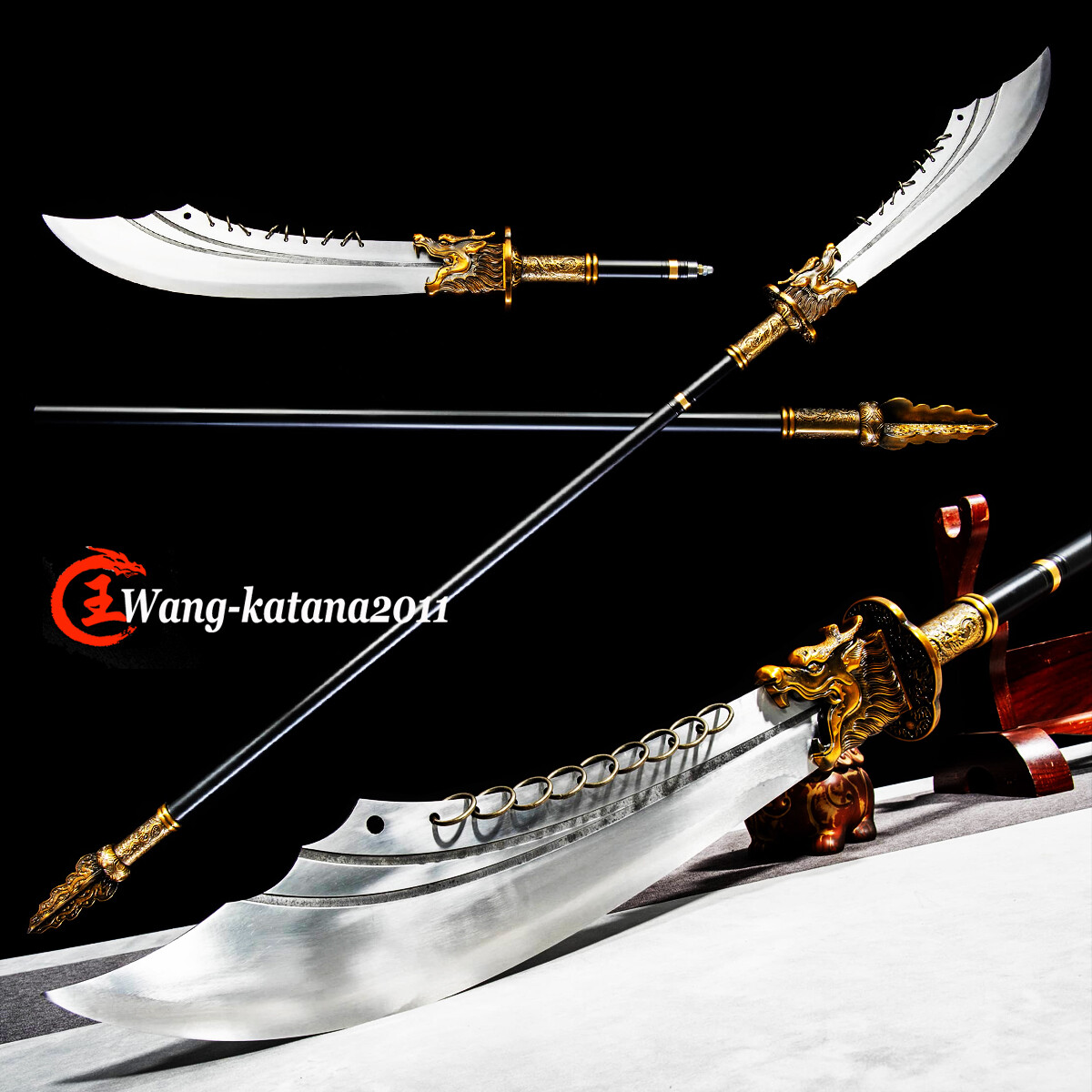 Chinese Kung Fu Big Dao Dragon Sword Nine-ring Broadsword