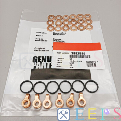 For Dodge 5.9 Cummins 89-98 Injector Seal Copper O Ring Installation set 3882589