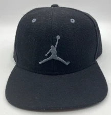 Air Jordan Black Wool Blend Jumpman Adjustable Hat Cap