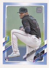 2021 Topps Update Jorge Guzman /50 Rookie FATHER'S DAY BLUE Miami Marlins