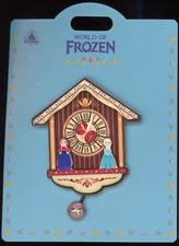HKDL Frozen Anna and Elsa Cuckoo Clock World Of Frozen Disney Pin