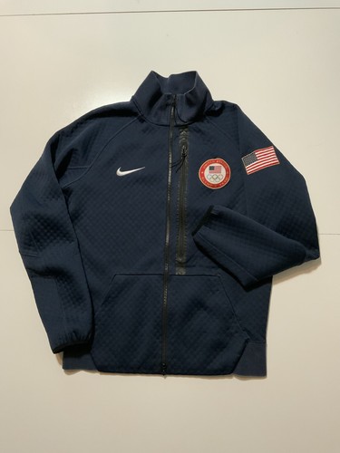 Nike United States Olympic Team Sphere Tech Fleece USA Zip Track Jacket Sz. L