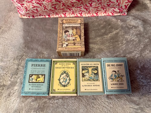 VINTAGE NUTSHELL LIBRARY MINIATURE BOX BOOK SET MAURICE SENDAK - HARPER COLLINS