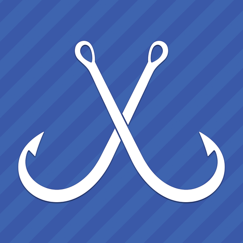 Crossed Fishing Hooks Vinyl Decal Sticker eBay