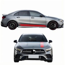 Graphics Vinyl Sticker Decal For Mercedes A35 Amg Car Hood Rear Side Stripes