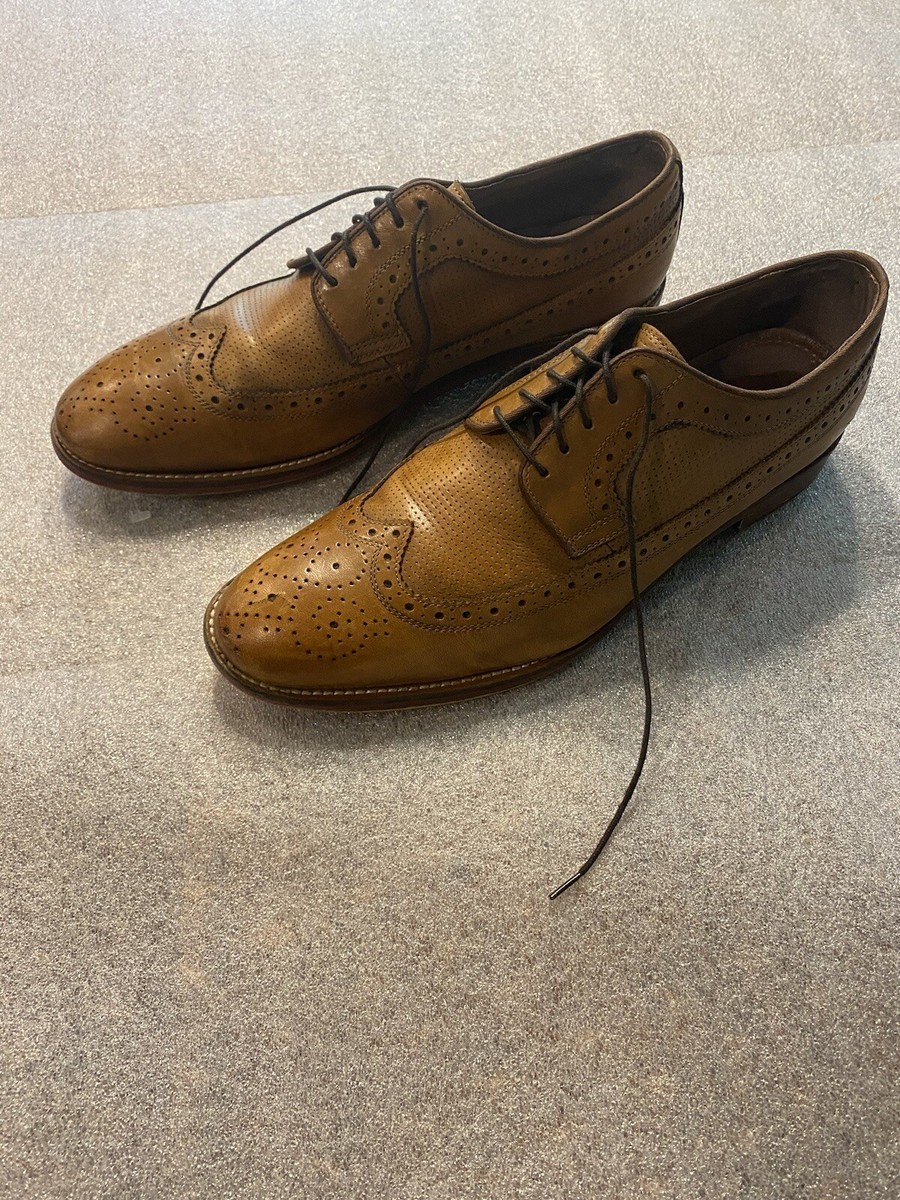 Johnston & Murphy Mens sz‎ 10.5 Brown Leather Wingtip Brogue Oxford Shoes Office Johnston & Murphy Mens sz 10.5 Brown Leather Wingtip Brogue  main image 2
