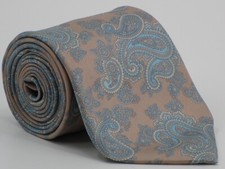 Strathmore By Anderson Little Men's Tie Paisley Pastel 57" Silk USA Vintage Vtg