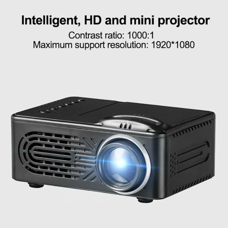 Mini LED Projector RD 814 HD Multi-Interface USB AV TF House Media Player - Image 3 of 4