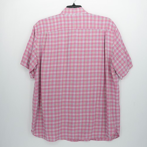 Daniel Cremieux Short-Sleeve Shirt XL Pink White Blue Plaid Signature NWT $85 - Picture 2 of 9
