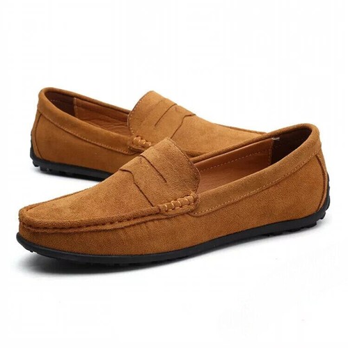 Casual Men's Suede Slip On Loafers Shoes Driving Shoes Moccasin Driving Shoes - Picture 11 of 27