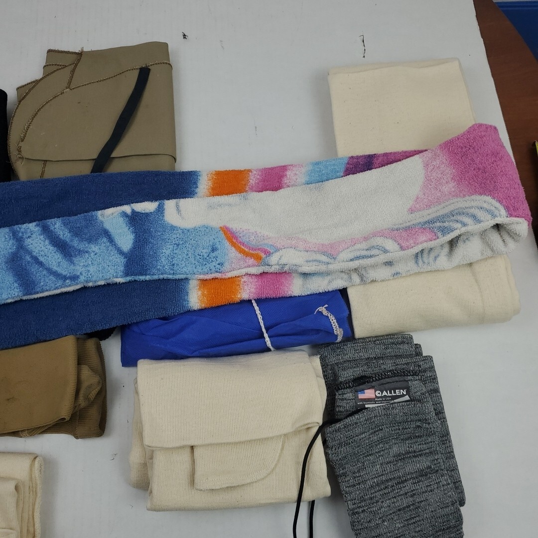 Gun Socks Lot Of 11 Various Colors And Lengths Cloth Rifle Shotgun