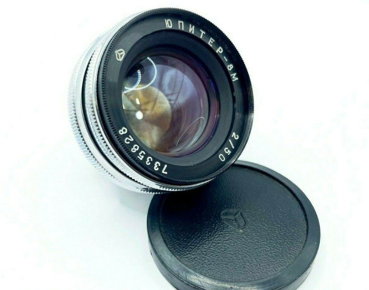Soviet lens JUPITER 8m 50mm f2 lens CONTAX KIEV mount VG Cond