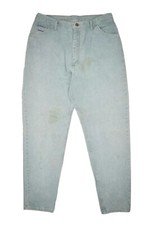 Vintage Wrangler Jeans Womens 16 Green Tapered High Waist Mom Made In USA 32x32