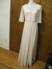 Anthropologie Women's BHLDN Adrianna Papell Rivoli Tulle Blush Rose Dress 6