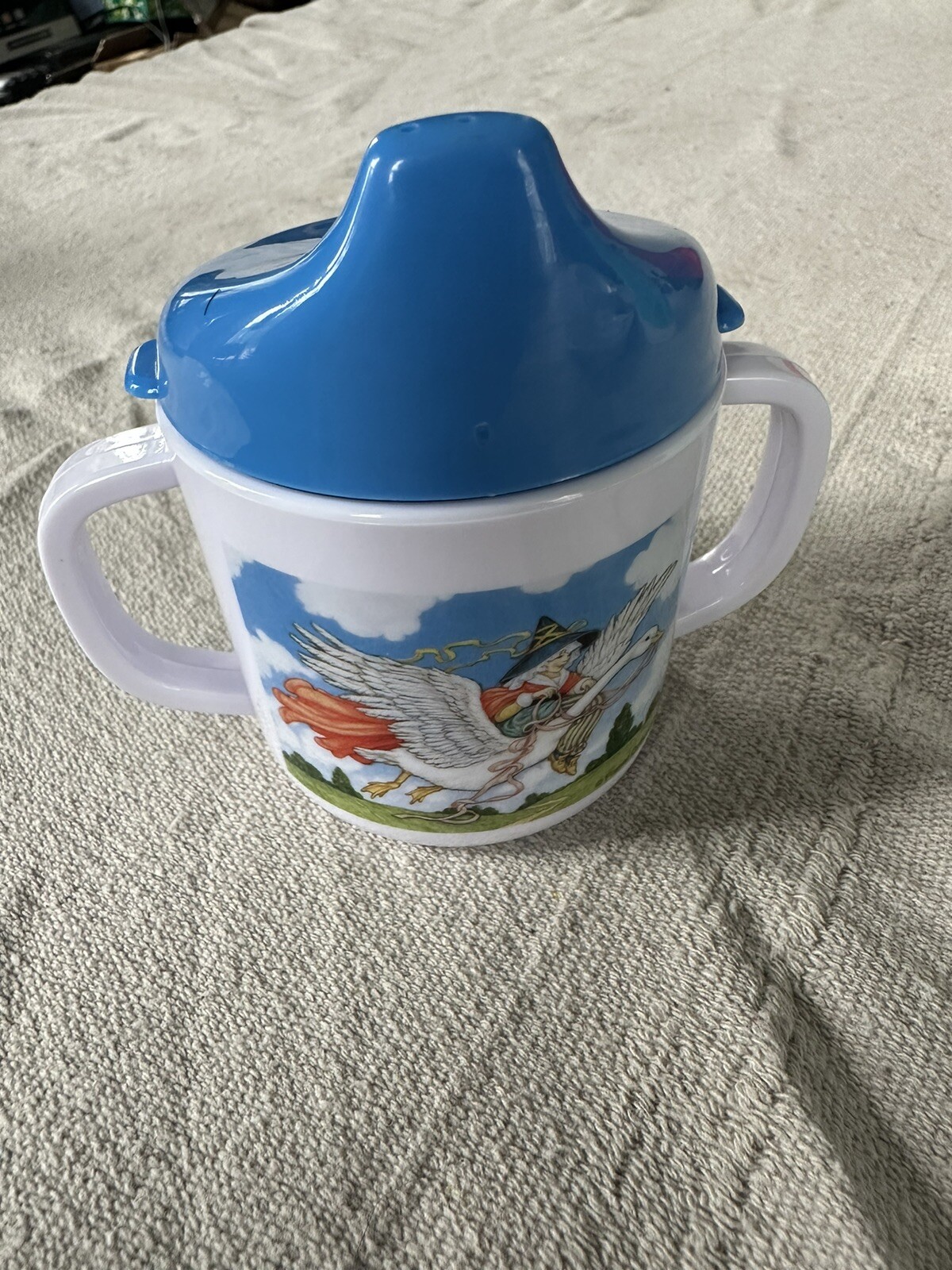 Zak Designs Set Of Mother Goose Plate Bowl and Sippy Cup Nursery Dining Baby