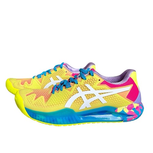 ASICS Sonicblast Mesh Athletic Sneakers Black Blue Fade Lace Up