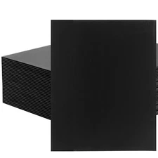20 Pack 13 x 17 Inch Black Corrugated Plastic Sheets 5/32 Inch Thick Waterpro...