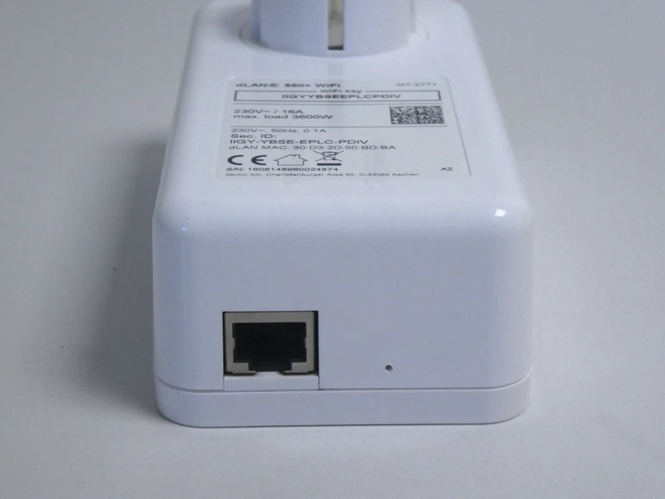 Devolo dLAN 550+ WiFi Powerline Adapter, 500 Mbps, DEFEKT keine Verbindung mgl. - Bild 3 von 3