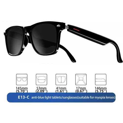 Smart Glasses,Remote Camera & Bluetooth Sunglasses Open Ear Speaker Headphone - Picture 4 of 21
