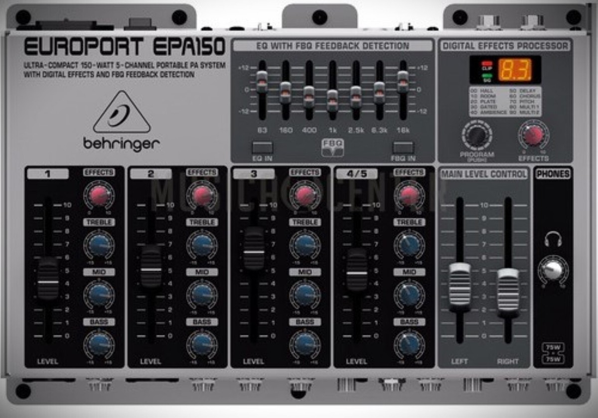 BEHRINGER Europort EPA 150 Ultra-Compact 150 Watt 5-Channel BEHRINGER Europort EPA 150 Ultra-Compact 150 Watt 5-Channel